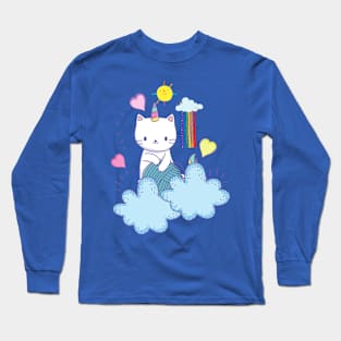 Caticorn with Yarn Long Sleeve T-Shirt